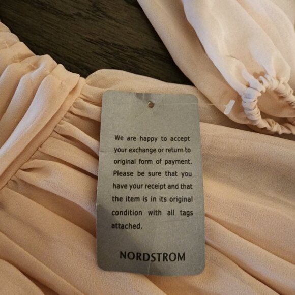 Love By Design Iris Plunge Neck Long Sleeve Maxi Dress NWT Blush Small - Picture 8 of 12